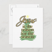 イエスが季節、クリスマスの理由 シーズンポストカード (正面/裏面)