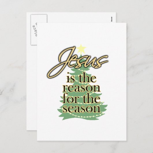 イエスが季節、クリスマスの理由 シーズンポストカード (正面/裏面)