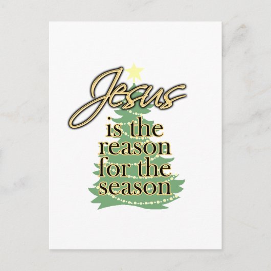イエスが季節、クリスマスの理由 シーズンポストカード (正面)
