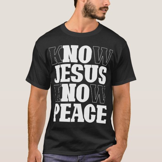イエスが平和の宗教を知っている神の教会クリスティア Tシャツ (正面)
