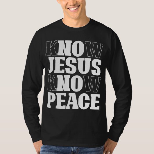 イエスが平和の宗教を知っている神の教会クリスティア Tシャツ (正面)