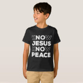 イエスが平和を知るクリスチャン信仰教会インスピリ Tシャツ (正面フル)