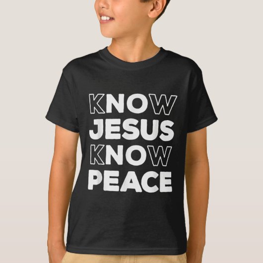イエスが平和を知るクリスチャン信仰教会インスピリ Tシャツ (正面)