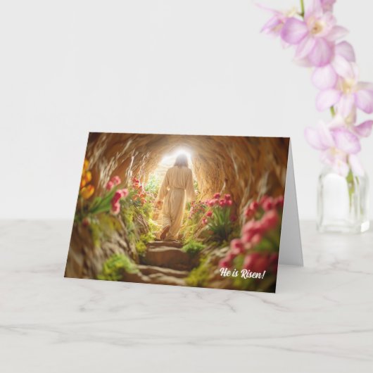 イエスが庭の墓のイースターカードを出る カード (蘭)