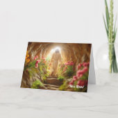 イエスが庭の墓のイースターカードを出る カード (正面)