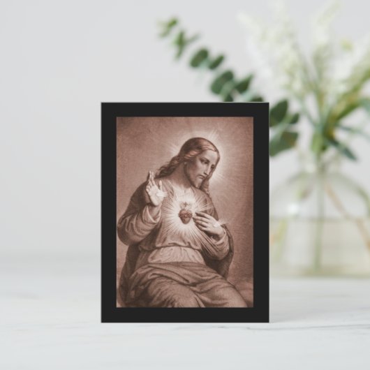 イエスが彼のハートに触れる ポストカード (スタンド正面)