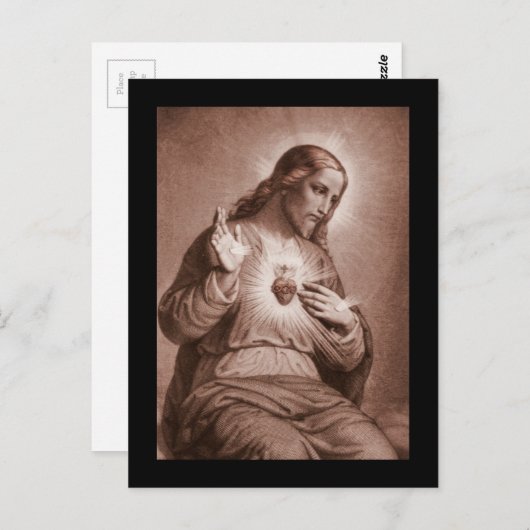 イエスが彼のハートに触れる ポストカード (正面/裏面)