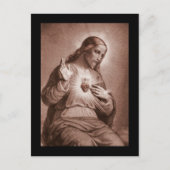 イエスが彼のハートに触れる ポストカード (正面)