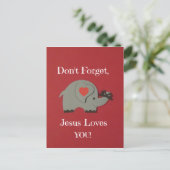 イエスが彼らを愛する子供たちへの思い出！ ポストカード (スタンド正面)