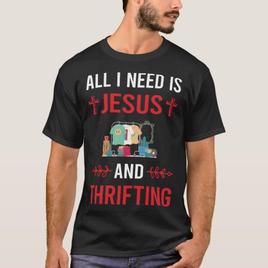 イエスが必要なセカンドハンドショッピング Tシャツ (正面)