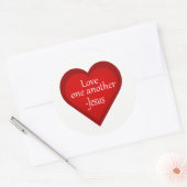 イエスが愛し合う別のハート肯定ステッカー ラウンドシール (封筒)