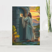 イエスが扉をノックす素朴る カード (正面)