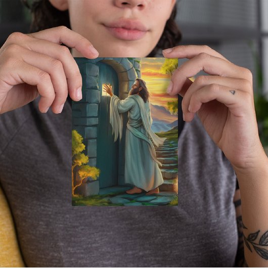 イエスが扉をノックす素朴る カード