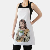 イエスが抹茶を飲むクリスチャン エプロン (インサイチュ)