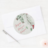 イエスが水の色のクリスマスの冬の理由 ラウンドシール (封筒)