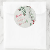 イエスが水の色のクリスマスの冬の理由 ラウンドシール (バッグ)