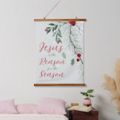 イエスが水の色のクリスマスの冬の理由 吊り下げ型タペストリー (寝室)