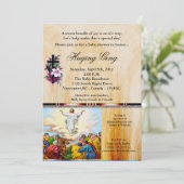 イエスが父の赤ちゃんシャワー招待状に戻る 招待状 (スタンド正面)