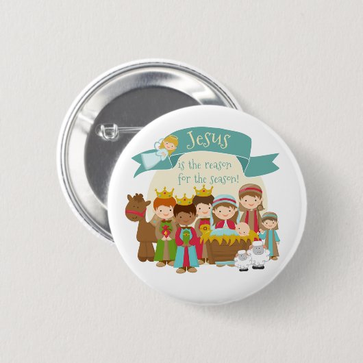 「イエスが理由だ」出生シーンボタン 缶バッジ (正面&裏面)