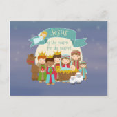 「イエスが理由だ」出生ポストカード ポストカード (正面)