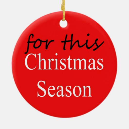 イエスが理由である – クリスマス引用文シーズン セラミックオーナメント (裏面)