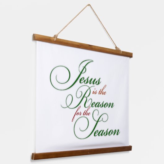イエスが理由である 吊り下げ型タペストリー (傾斜あり)