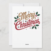 イエスが理由となる季節 クリスマス グリーティングカード (裏面)