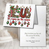 イエスが理由の折り畳みホリデーカード シーズンカード