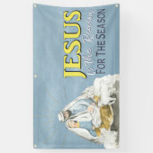 イエスが理由クリスマス出生 横断幕 (縦)