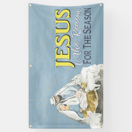 イエスが理由クリスマス出生 横断幕 (縦)