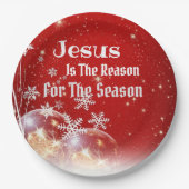 イエスが理由クリスマス紙プレート9" ペーパープレート (正面)