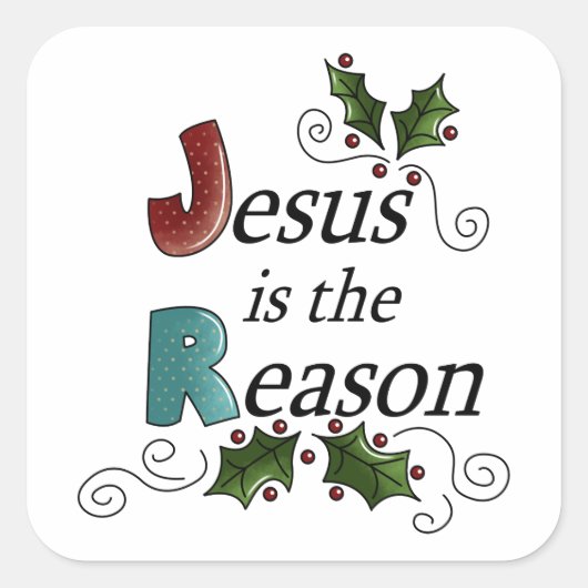 イエスが理由シール スクエアシール (正面)
