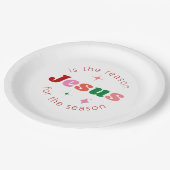 イエスが理由フェスティバルクリスマス ペーパープレート (アングル)