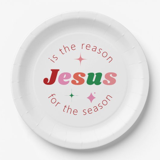 イエスが理由フェスティバルクリスマス ペーパープレート (正面)