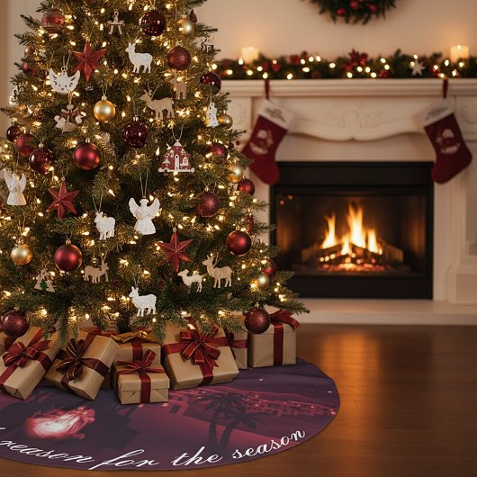 イエスが理由出生 ブラッシュドポリエステルツリースカート