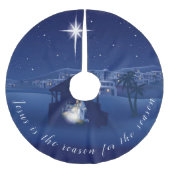 イエスが理由出生 ブラッシュドポリエステルツリースカート (正面)