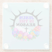 イエスが理由 – イースターリース ガラスコースター (裏面)