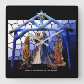 イエスが理由 スクエア壁時計 (正面)