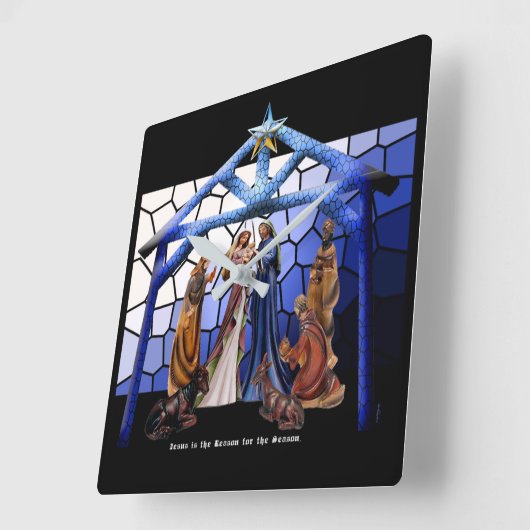 イエスが理由 スクエア壁時計 (傾斜)