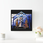 イエスが理由 スクエア壁時計 (ホーム)