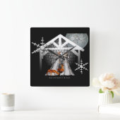 イエスが理由 スクエア壁時計 (ホーム)