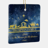 "イエスが理由"出生シーン家族写真 セラミックオーナメント (右)