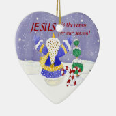 イエスが私たちの季節のオーナメントの理由 セラミックオーナメント (右)