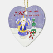 イエスが私たちの季節のオーナメントの理由 セラミックオーナメント (左)