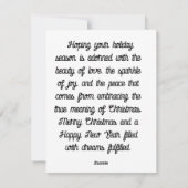 イエスが私たちの救い主 シーズンカード (裏面)