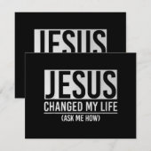 イエスが私の人生を変えた 私に聞いて イエス 招待状 (正面/裏面)