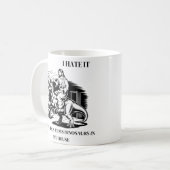 イエスが私の家で恐竜に乗るのが嫌 コーヒーマグカップ (正面左)