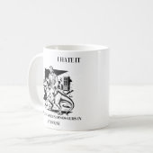 イエスが私の家で恐竜に乗るのが嫌 コーヒーマグカップ (正面左)