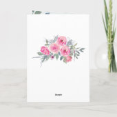 イエスが私を愛するピンクのバラのバレンタインデー シーズンカード (裏面)