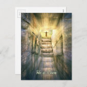 イエスが空の墓で復活祭の復活 シーズンポストカード (正面/裏面)